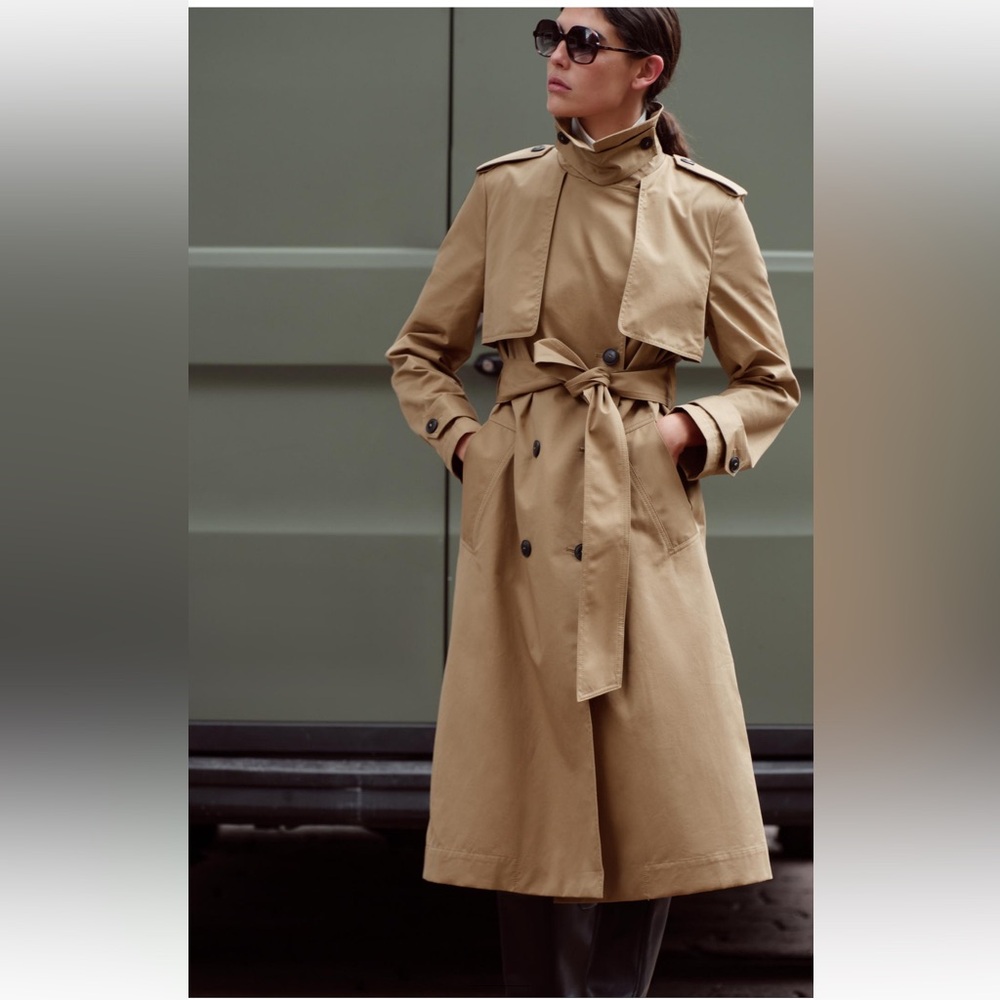 ZARA water trench cots with belt blogger fav